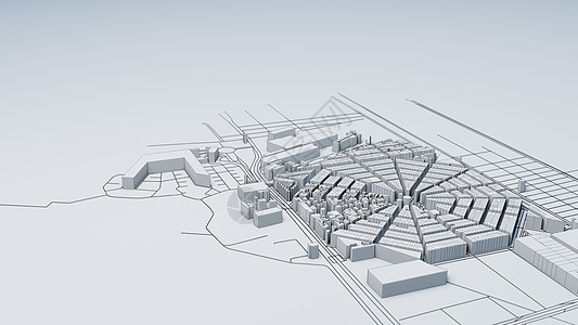 特大技术城市城市和未来的技术概念 3d建筑学创新渲染建筑网络运输光学景观商业速度图片