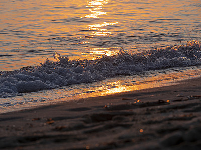 海边海滩 特写日出太阳海洋蓝色气泡日落橙子力量阳光地平线海景图片