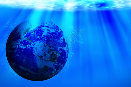 拯救水概念 世界水日绿色地球全球环境危机行星生态蓝色生活图片