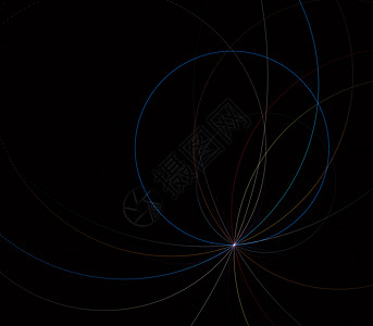 螺旋和圆圈 无尽的连续线科学光谱波动艺术太阳辉光弯曲激光火焰曲线图片