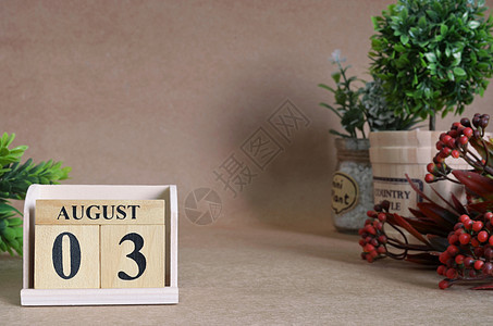 8月3日桌子纪念日标题日历季节旅行数字办公室会议生日图片