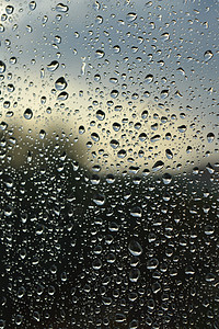 窗户下着雨 下雨天灰色气泡天气液体玻璃雨滴图片