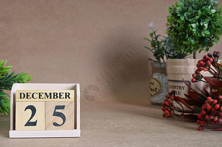 12月25日旅行日历数字学习标题立方体假期桌子办公室季节图片