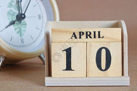 4月日历4月10日立方体办公室日历销售工作商业购物森林时间数字背景