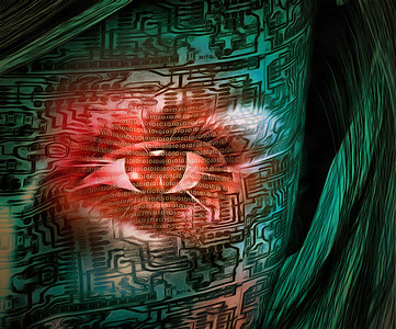 伊瑞斯思考技术机器人逻辑电脑代码金属女性头脑女士图片