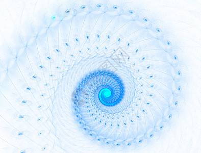 蓝色螺旋数字艺术 抽象计算机生成现代螺旋分形元素 创意艺术设计模式 抽象形式和颜色技术隧道装饰品漩涡插图辉光活力科学创造力渲染图片
