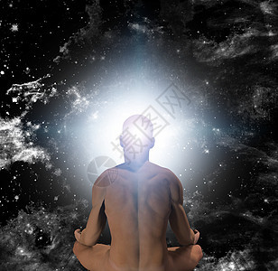冥想平衡星星光环精神宇宙男性活动脉轮太阳瑜伽图片