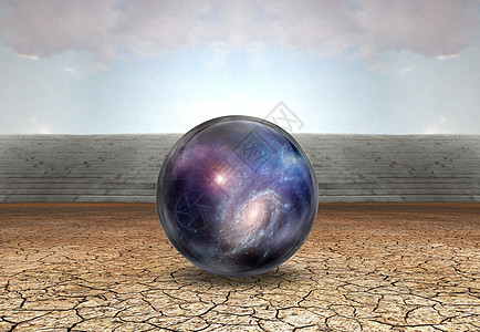 泡沫中的宇宙天空球体蓝色星星星系沙漠星云魔法楼梯活力图片