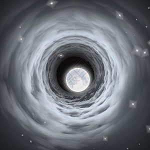 通向月球的隧道眩晕星星死亡漩涡天空时间旋转管道宇宙网关图片