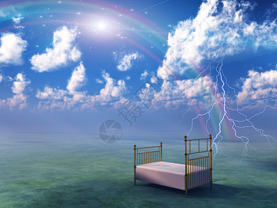 睡在天上反射时间寝具午睡家具就寝上帝精神天堂美丽图片