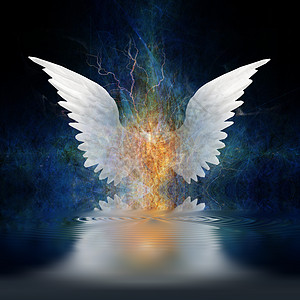 天使翅膀绘画自由空气镜子艺术祷告精神羽毛信使天堂背景图片
