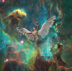 太空中的天使图片