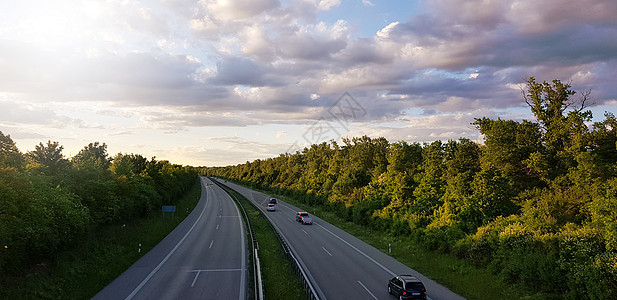 日落时空德国空高速公路图片