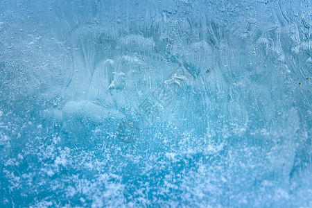 冰纹理特写结晶蓝色霜花水晶季节温度天气磨砂冰花冻结图片