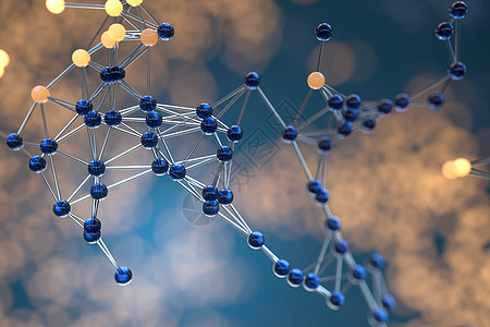 蓝色生物网格有连接的制约 3D转化渲染药品化学数据遗传合成科学基因线条研究图片