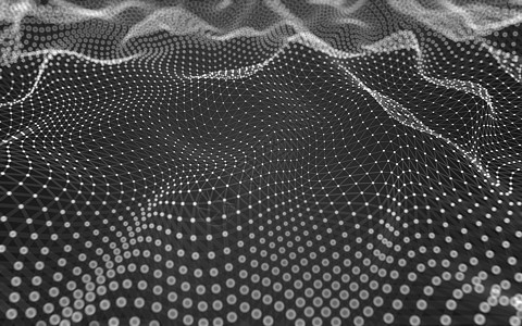 抽象背景 具有多边形形状的分子技术黑色渲染金属3d水晶矩阵科学三角形宏观墙纸图片