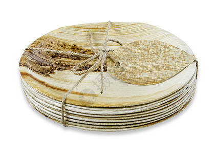 由天然材料等离子质干贝泰尔坚果树叶棕榈制成的平板图片