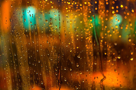 重型机场夜间机场的飞机窗外的风景下雨旅行橙子蓝色季节风暴交通艺术城市玻璃背景图片