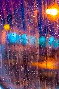 重型机场夜间机场的飞机窗外的风景橙子水滴天气下雨圆圈交通蓝色旅行场景液体图片