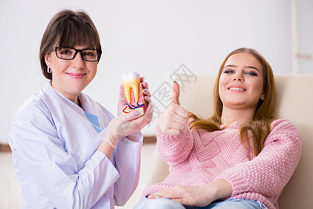 女病人定期看牙医进行定期检查卫生牙科医生口服乐器药品口腔科牙科学保健女士访问图片