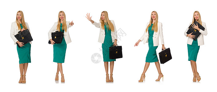 商业概念中的女商界女商务人士姿势微笑代码快乐支撑经理女性女孩秘书案件图片