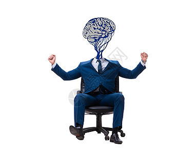 人造人工智能概念中的人类头脑商务电子人创造力商业网络机器科学人士技术图片