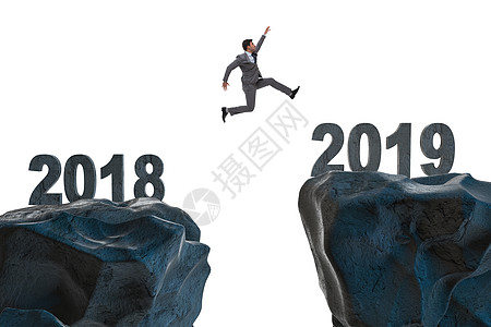 2018年至2019年的过渡概念悬崖岩石竞赛数字成就挑战金融假期庆典人士图片