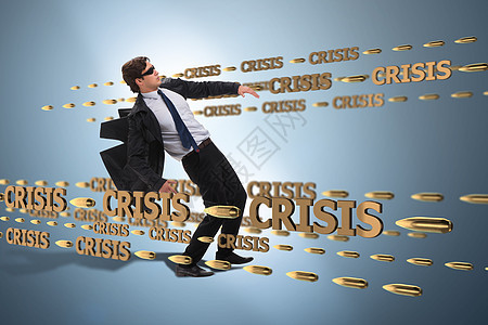 企业对危机和衰退的经营概念库存男人经济衰退挑战商务经济战略压力破产员工图片