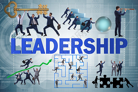许多业务情况下的领导概念成功工作办公室合伙领导者女士老板竞赛商务挑战图片