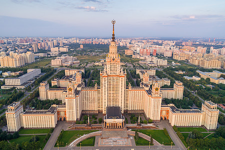 莫斯科州立大学主校园 俄罗斯 空中观景图片