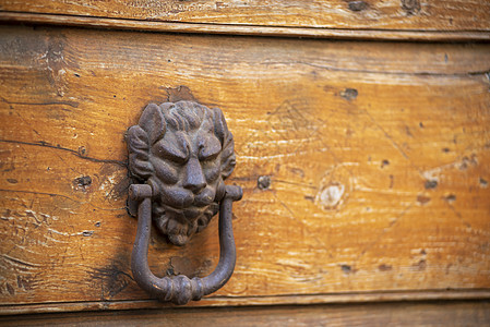 敲门敲木甲门历史青铜金属入口古董狮子门把手建筑学安全装饰品图片