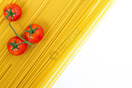 意大利面和樱桃番茄饮食美食面条蔬菜文化叶子营养食物午餐餐厅图片