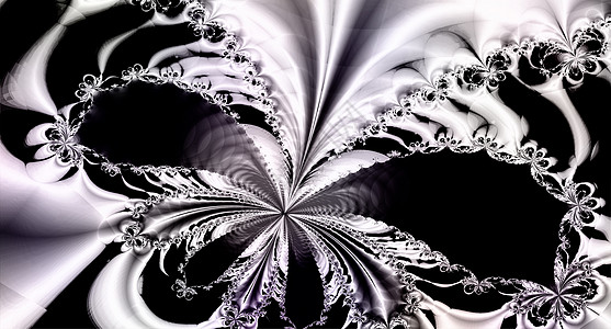蝴蝶形的分形图像光效插图蝴蝶万花筒光束电脑运动数学技术螺旋图片