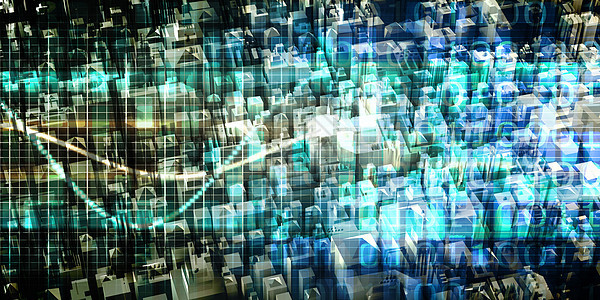 物联网城市互联网景观数字化创新信息运输网格基础设施数据图片