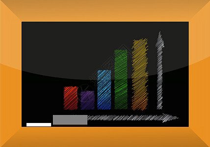 黑板插图设计上的商业图示图片
