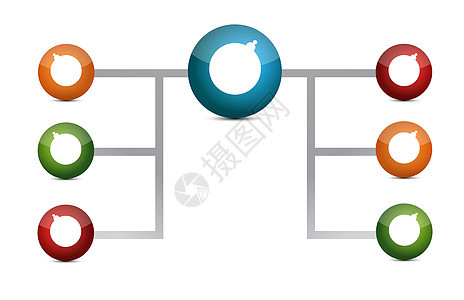 白色背景上的彩色图表插图设计Name(以白背景显示)图片