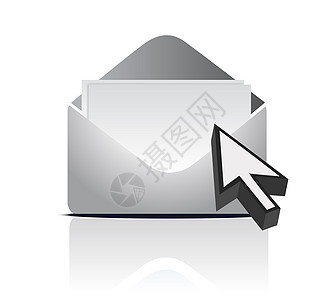 信封和箭头明信片网站邮资互联网邮政邮件蓝色网络漩涡状空白图片