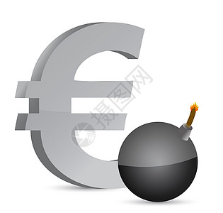 欧元爆炸性利润符号图示设计相对于白的图片