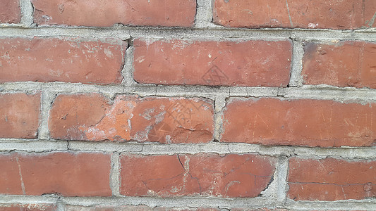 阳光下古老的外部砖墙的背景 笑声外观结构红砖冷却砖背景墙特征建造业工作墙面砖纹图片