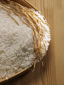 白米白饭水稻收成生产木头烹饪白色粮食营养植物食物图片