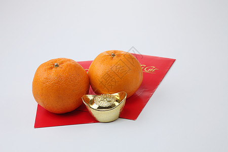 中国新年仪式信封季节礼物季节性白色红色水果运气节日图片