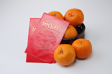 中国新年运气白色展示生活喜庆礼物传统水果文化橙子图片