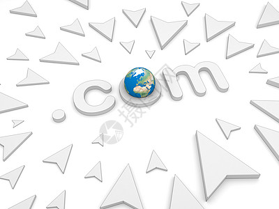 3d点来文字 箭头指针主持人互联网插图全球网站网络协议公司地球博客图片