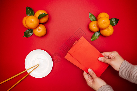 平日中国月球新年传统食物和再提供奉献节日橙子战俘金子母亲女士礼物文化运气图片
