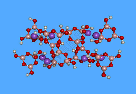 带有原子的阿密希尼特分子模型科学计算机氧化物矿物力量债券图片棍子图片