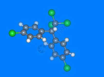 含有原子的滴滴涕分子模型计算机债券研究图像力量棍子科学图片