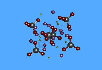 带有原子的硅分子模型图像矿物债券科学计算机力量图片