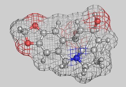 带有原子的流体分子模型科学债券药物药品力量计算机图片