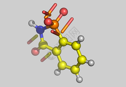 Saccharin 原子分子模型图片