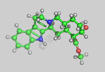 Yohimbin 原子分子模型力量棍子计算机科学功能债券障碍勃起图片